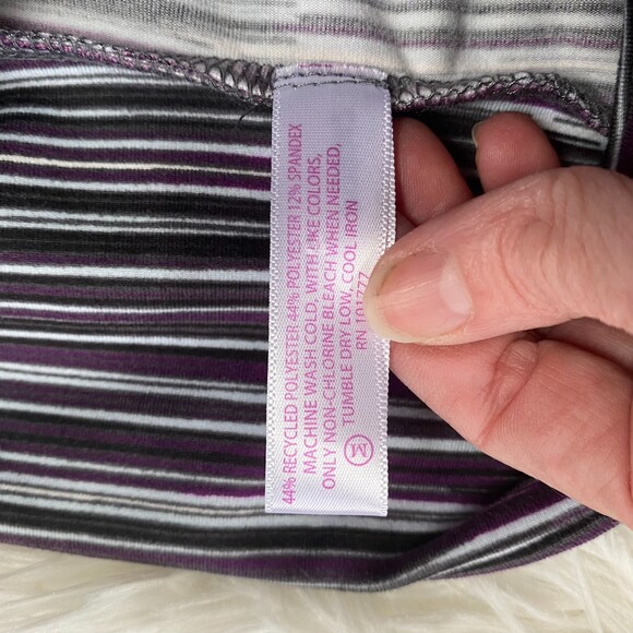 SOYBU Heathered Black White Drawstring Rouching Side Detail Size M - Picture 2 of 6